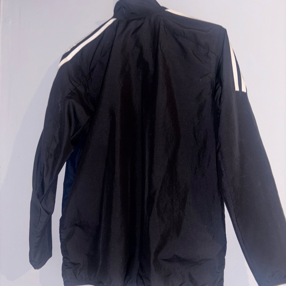 Adidas Men's Black and Navy Windbreaker - LIMITED TIME - Picture 2 of 3